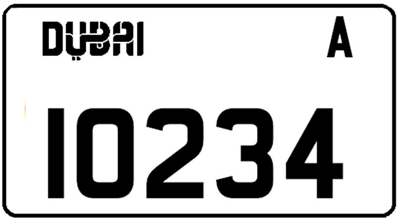 License Plate in Dubai