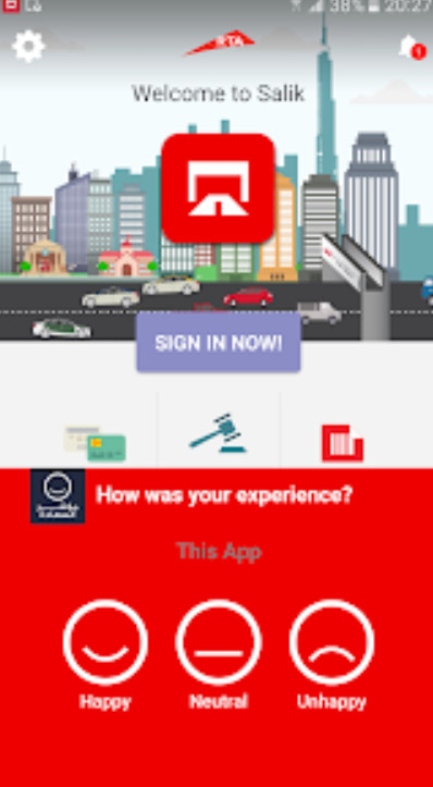 salik balance check on smart salik app